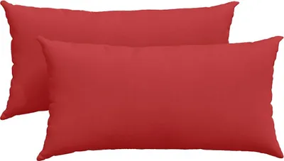 Image de vidaXL Coussins pour canapé, 2 pièces, tissu rouge, 80 x 40 cm