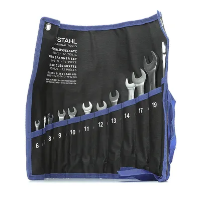 Immagine prodotto di SW-Stahl 00912L Set di chiavi combinate 6-22 mm, 12 pezzi I Chiave combinata I Chiave doppia I Set di chiavi combinate I Chiave aperta I Chiave combinata