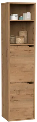 Badkamersäule 150x36,5x30 cm, Eiche Gold, 2 Türen, 4 Böden