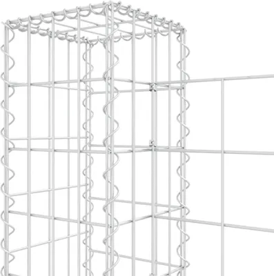 Produktbild von vidaXL Gabionenkorb U-Form mit 5 Säulen Eisen 500x20x100 cm