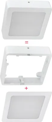 Obrázok produktu pre Stropné svietidlo zapustené/zapustené 200 mm 24 W 2550 lm (neutrálna biela 4000 K) so štvorcovým rámom na povrchovú montáž