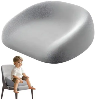 Imagen del producto de Asiento elevador para niños - Antideslizante, con ajuste de altura - Incluye cinturones de seguridad y funda desmontable - Compacto y portátil - Ideal para viajes, campamentos y actividades al aire libre - 35x38x6 cm