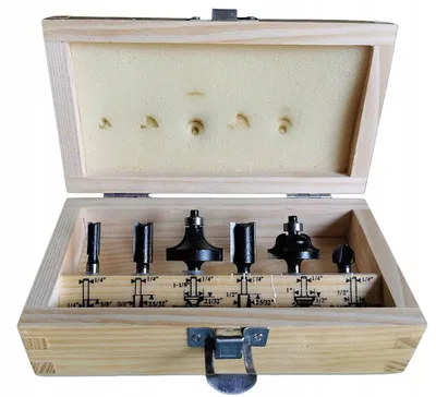 Image de Bosch Set de fraises pour bois 1/4'' 6 pièces