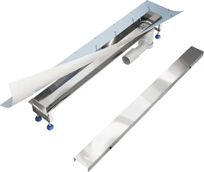 Produktbild von Aquabad SDS Premium Duschrinne 60cm mit Blende: Bord, Ablauf Waagerecht Seitlich