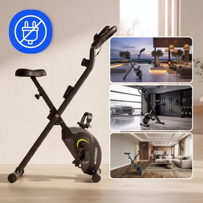 Produktbild von URBOGYM ALPHA SKILL Heimtrainer – Magnetisches Fitnessbike mit 2-kg-Schwungrad, 8 Widerstandsstufen, bis 110 kg