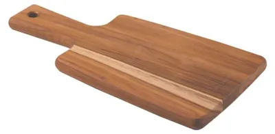 Imagen del producto de Omgoods - Tabla de cortar de madera - Madera de teca - 30 x 15 x 1,5 cm