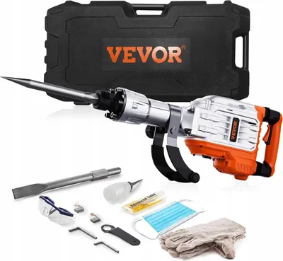 Image de VEVOR Marteau piqueur 3500 W 60 J Marteau à béton b1900BPM Kit de burins
