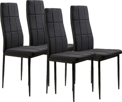 Obrázek produktu pro Sada židlí 4 židlí do jídelny, černá ModernHome