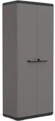 Immagine prodotto di Mobile multiuso Più, 3 ripiani regolabili, 68 x 39 x 166 cm, portata di 15 kg per ripiano, grigio antracite e nero