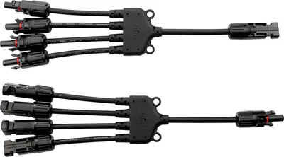 Produktbild von 1 Paar Y Solarstecker Verteiler Buchse Solarpanel Kabel Solarkabel Adapter für Solarmodule In Seriell oder Parallel