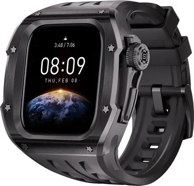 Obrázok produktu pre Pre Apple Watch Series 10 46 mm Vysokokvalitný silikónový náramok s kovovým puzdrom