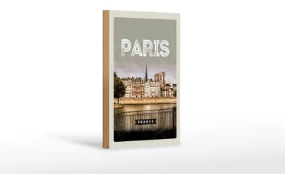 Produktbild von Holzschild Reise 12x18 cm Paris Frankreich Architektur Dekoration