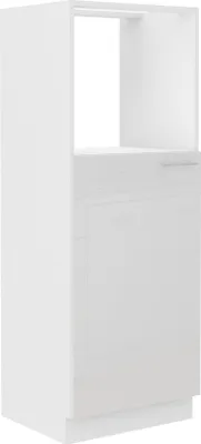 Produktbild von Küchen Midi Hochschrank 60 Lara Weiß Hochglanz Küchenzeile Küchenblock Küche