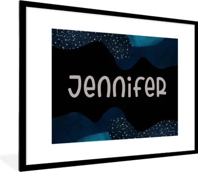 Produktbild von MuchoWow® Gerahmtes Poster Jennifer - Pastell - Mädchen 80x60 cm - Poster mit Schwarzem Bilderrahmen Wandposter Rahmen Foto Bilder - Schlafzimmer-Dekorationen - Fotoposter
