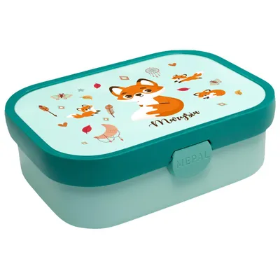 Produktbild von Personalisierte Brotdose mit Namen Fuchs Große und praktische Brotdose für Kinder Wunderschöne Lunchbox für Mädchen und Jungen mit verschiedenen Motiven Fox [087]