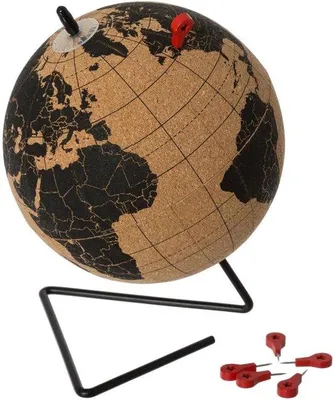 Obrázek produktu pro Umělá koule o průměru 15 cm - dekorativní design - originální mapa světa