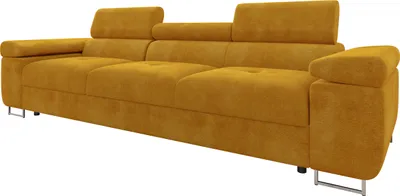Produktbild von MIRJAN24 Sofa Torezio 3, Couch mit Einstellbare Kopfstützen, 3-Sitzer, Wohnzimmer, 263x102x70-90 cm (Farbe: Wave 05)