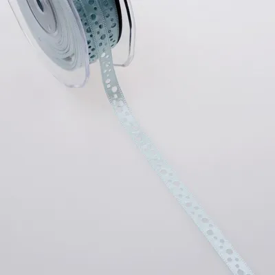 Produktbild von Satinlochband - hellblau - 9 mm - 20 m - 54009 70
