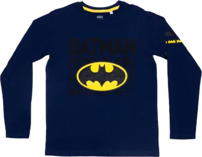 Produktbild von Batman Langarm-T-Shirt für Jungen | Grau, oder Blau | Größen 134–164 blau,152