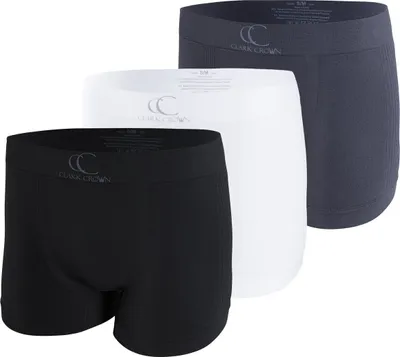 Produktbild von Clark Crown® Boxershorts-Pant 3er Pack Seamless S/M gemischt-gerippt