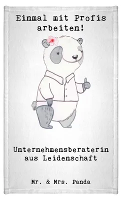 Produktbild von Mr. & Mrs. Panda Baumwollhandtuch Unternehmensberaterin Leidenschaft - Weiß - Geschenk, Handtuch, Design, gäste wc, Gästetuch, Klein, Kleines