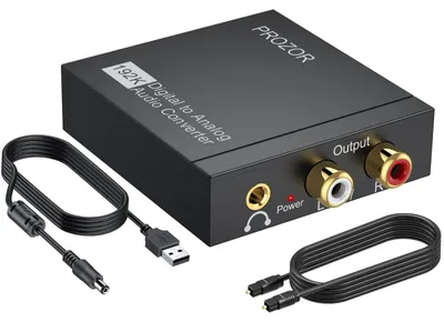 Productafbeelding van DAC Converter 192 kHz/24 bit met Coaxiale Ingang en RCA