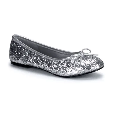 Produktbild von STAR-16G Funtasma günstiger Damen Disco Ballerina Lack Schleife silber Glitter