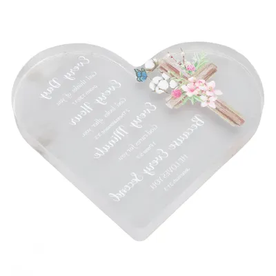 Produktbild von Desktop Acryl Herz Ornament,Desktop Acryl Herz Dekoration,Klar Bibel Vers Desktop Dekoration,Klar Religiöse Desktop Dekoration,Desktop Acryl Ornament für Frauen,Desk Inspirational Dekoration