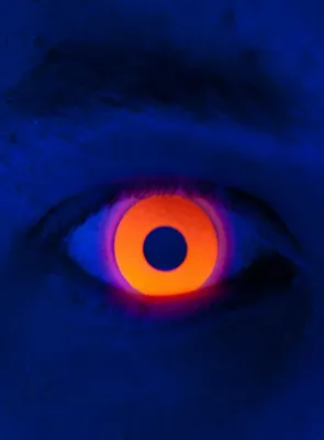 Produktbild von UV Orange Kontaktlinsen - Karneval Faschingskostüm