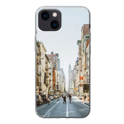 Produktbild von MuchoWow® Handyhülle Schutzhülle Hülle für iPhone 13 mini Belebte Straße in New York Silikon Softcase Handy Hülle - Softcase