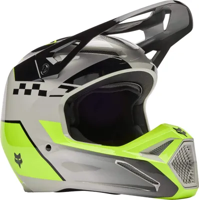 Produktbild von FOX V1 Collect Motocross Helm, schwarz/grau/gelb, S  (55/56)