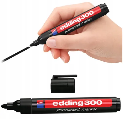 Produktbild von Edding Permanentmarker Schwarz Wasserfest Langlebig