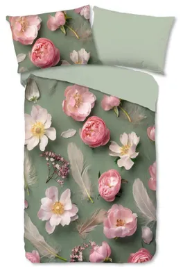 Obrázok produktu pre Dobré ráno, obliečka na prikrývku "Senzi" – zelená – (140x200 cm) – 100 % bavlna