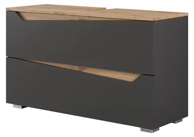 Obrázek produktu pro Dolní skříňka pod dřez Vicco Marelle Antracit/Řemeslný dub 100 x 57.5 cm se 2 zásuvkami, Model 62818