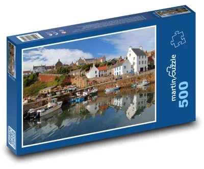 Zdjęcie produktu dla Puzzle 500 Szkocja - Malowniczy Port - martinpuzzle