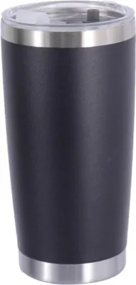 Image de Tasse isotherme, 590 ml, acier inoxydable, à emporter, étanche, pour la voiture, pour l'extérieur, thermos noir