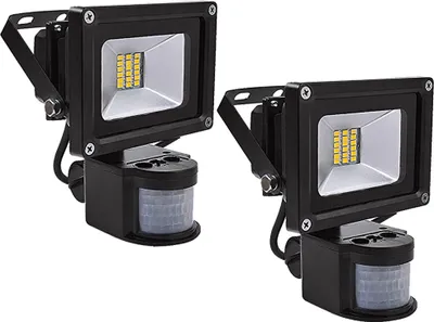 Produktbild von Greenmigo 2X 20W LED Strahler Fluter+Bewegungsmelder Warmweiß Warmweiss Objektbeleuchtung Wandstrahler Flutlicht AußenStrahler Gartenlampe IP65 85V-265V