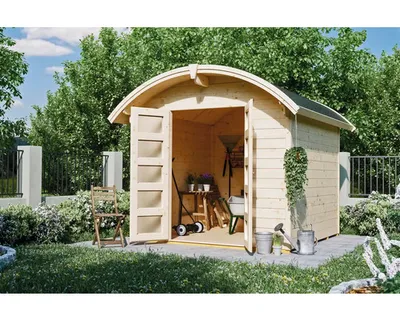 Obrázek produktu pro Dřevěný zahradní domek SKAN HOLZ Delft přírodní 250 x 250 cm