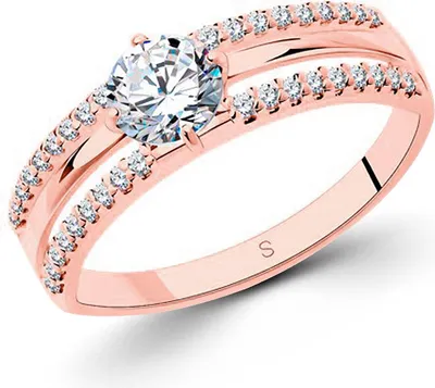 Produktbild von Sokolov Damenring aus vergoldetem 925 Silber mit Zirkonia, Sterlingsilber Damen Ring
