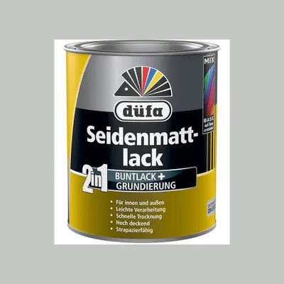 Produktbild von düfa 2 in 1 Seidenmattlack RAL7035 lichtgrau 750ml Buntlack Acryllack