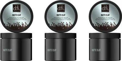 Produktbild von Revlon d:fi Matte Clay 3 x 150 g Haarwachs matt starker Halt Set