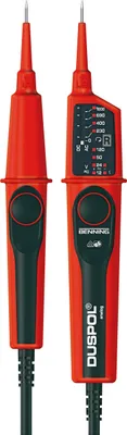 Immagine prodotto di Tester di tensione Benning, 12-1000 V, VDE Cat IV 600 V, LED, bobina mobile, campo rotante, polarità, fase, 1 pz.