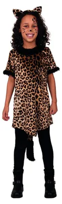 Produktbild von Leoparden Kleid mit Haarreif, Groesse:152