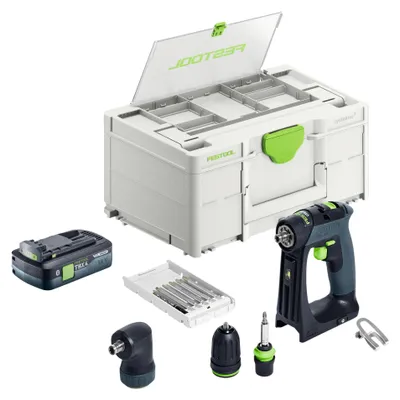 Obrázok produktu pre Akumulátorový vŕtací skrutkovač Festool CXS 18-Basic-Set 18 V 40 Nm bez kefiek + 1x akumulátor 4,0 Ah + rýchlonabíjačka + systainer