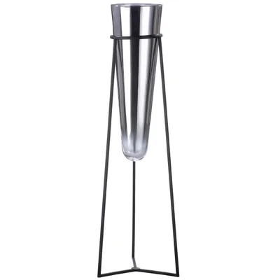 Productafbeelding van Casablanca vaas met metalen voet, model Future. Hoogte: 102 cm, artikelnummer: 27635