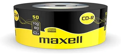 Imagen del producto de Maxell CD-R 80XL, 52x, paquete de 50 unidades, CD-R, 700 MB, velocidad de grabación 52x, en blíster
