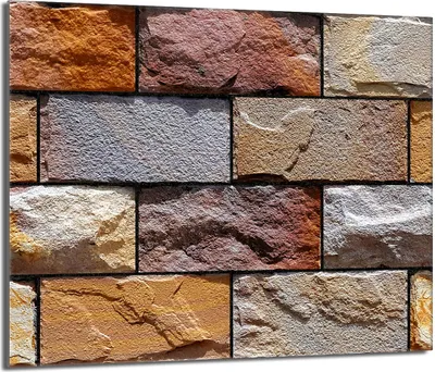 Immagine prodotto di Piastra di copertura del piano cottura 60x52 Coperchio del piano cottura in Vetroceramica Paraspruzzi Piatto in vetro Tagliere decorativo, color mattone