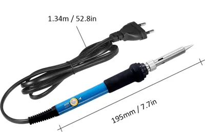 Obrázok produktu pre Elektrická spájkovacia stanica s reguláciou teploty, 60 W, s 5 náhradnými hrotmi