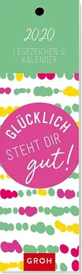 Immagine prodotto di "Glücklich" ti sta bene nel 2020: Calendario segnalibro