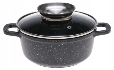 Zdjęcie produktu dla GARNEK MARMUROWY Czarny 20cm INDUKCJA 2,3l 9003